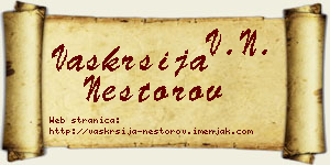 Vaskrsija Nestorov vizit kartica